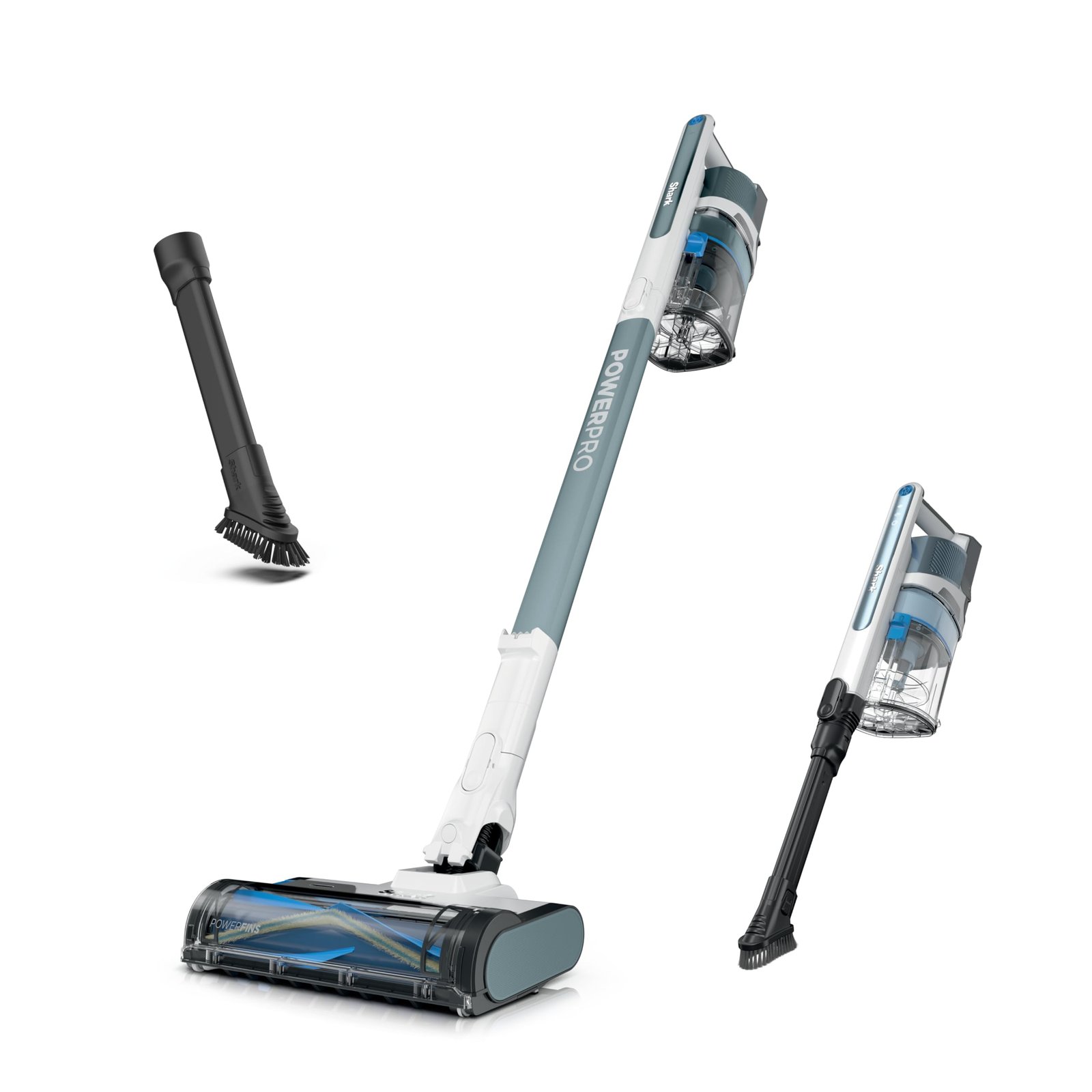 71-u_rvnLDL Shark PowerPro Plus Cordless Stick Vacuum, Pure Water, IZ377H - Image 1
